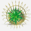 Metallic decoration piece with plant - Image 4